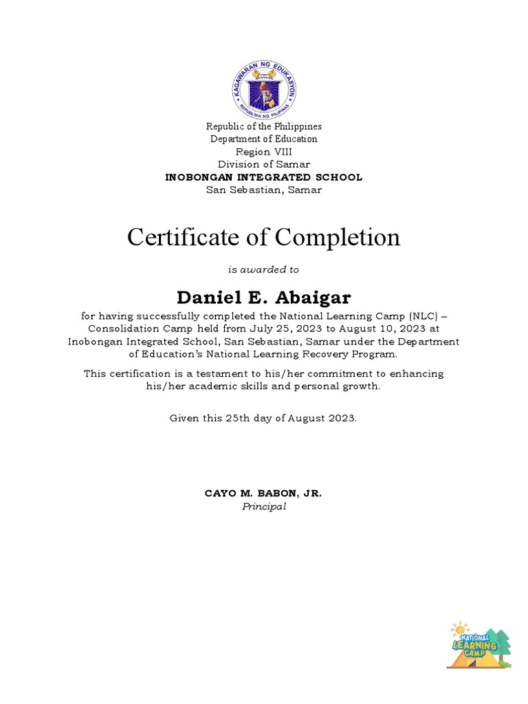 Enhancement Camp Certs | PDF | Asia | Government Institutions 