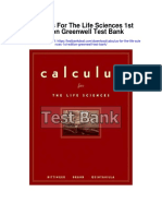 Calculus For The Life Sciences 1st Edition Greenwell Test Bank