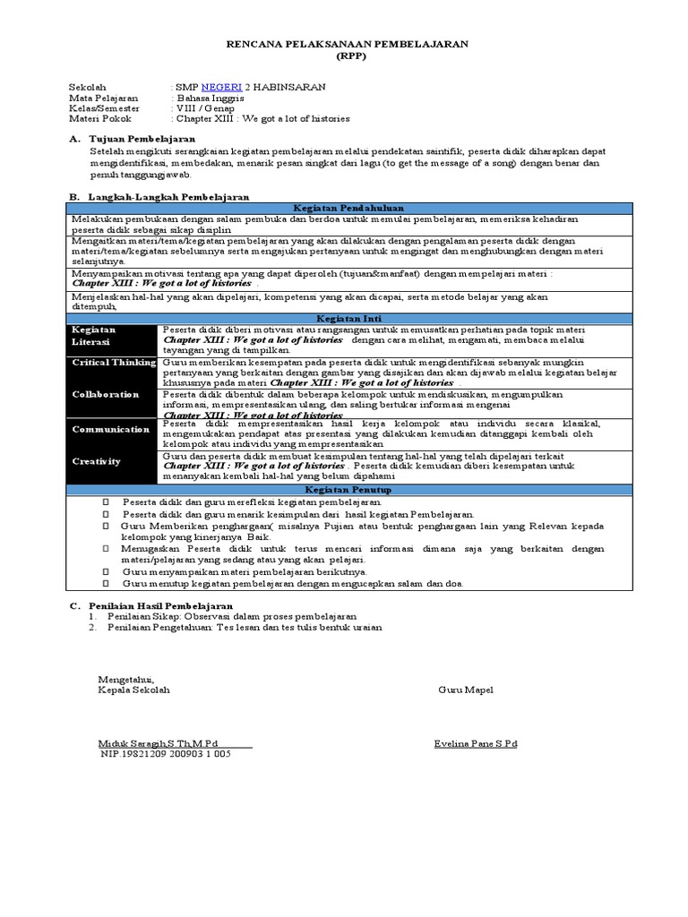 13 RPP B.ing Kel. 8 Sem .2 - WWW - Kherysuryawan.id | PDF | Karier ...