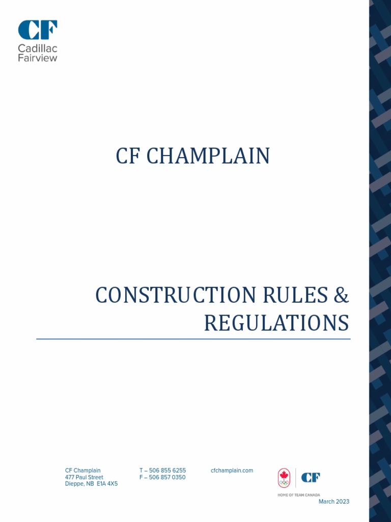 CF Champlain Place - Construction Rules & Regulations - March 2023 ...