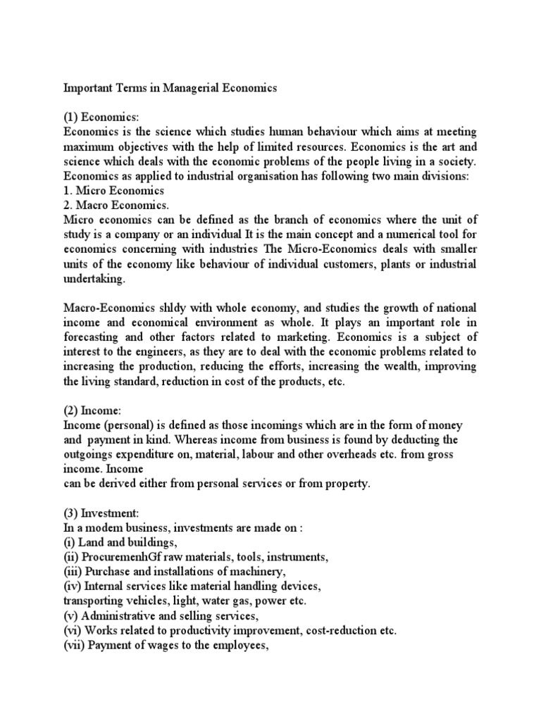 Key Concepts in Managerial Economics | PDF | Money | Monopoly