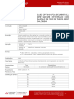 Cabo Optico Cfoa de Abnt CL Diretamente Enterrado Com Padrao de Cor de Tubos Abnt Colorido