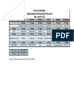 Cronograma Visualização Aula