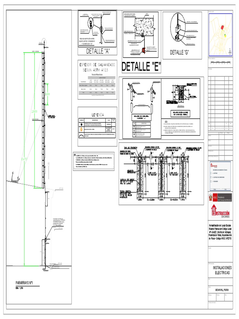 Instalación de Pararrayos PDC | PDF | Materiales de construcción | Química