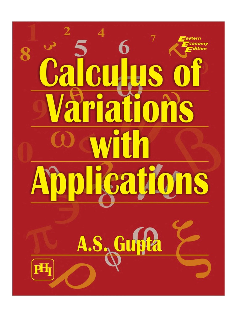 A s gupta calculus of variations with applications phi learning pvt