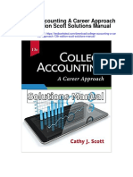 College Accounting A Career Approach 13th Edition Scott Solutions Manual