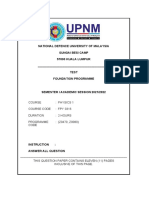 Fpy 0316 - Mid Sem 1 (2021-22) Question