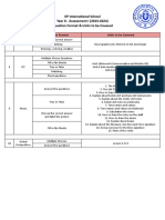 Year 8 - Units To Be Covered (Non-Academics)