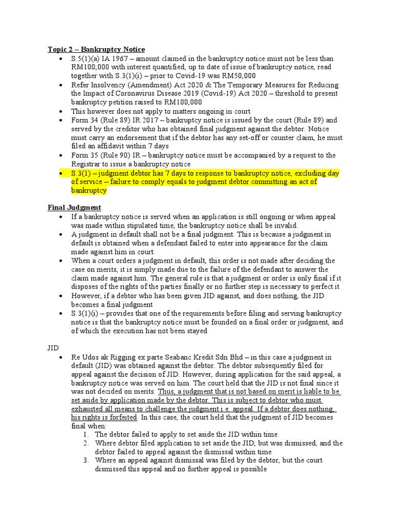 Topic 2 Bankruptcy Notice PDF