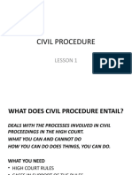 Civil Procedure Lesson 1