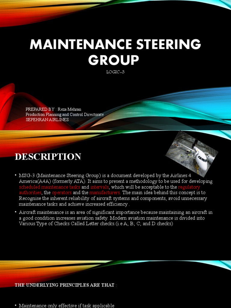 MSG-3 Maintenance Steering Group Overview | PDF | Reliability ...