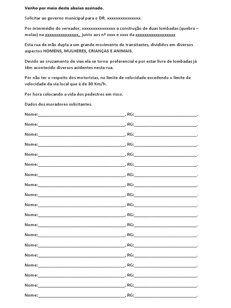 Venho Por Meio Deste Abaixo Assinado | PDF