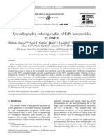 Crystal Lo Graphic Ordering Studies of FePt Nano Particles by HRTEM