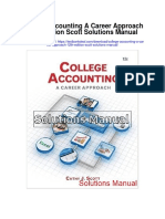 College Accounting A Career Approach 12th Edition Scott Solutions Manual