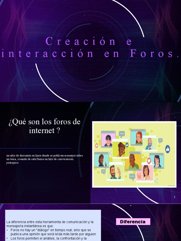 Creación e Interacción en Foros | PDF | Foro de Internet | Comunicación ...