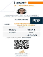 Abril - Agosto 2023: Joselyn Fernanda Narvaez Mora