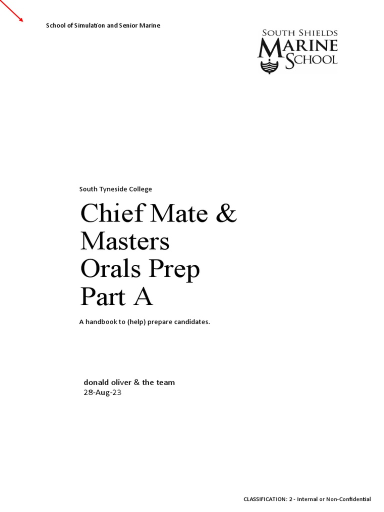 Mates Masters Orals Handbook 27 Nov 2019 PDF Ships Occupational