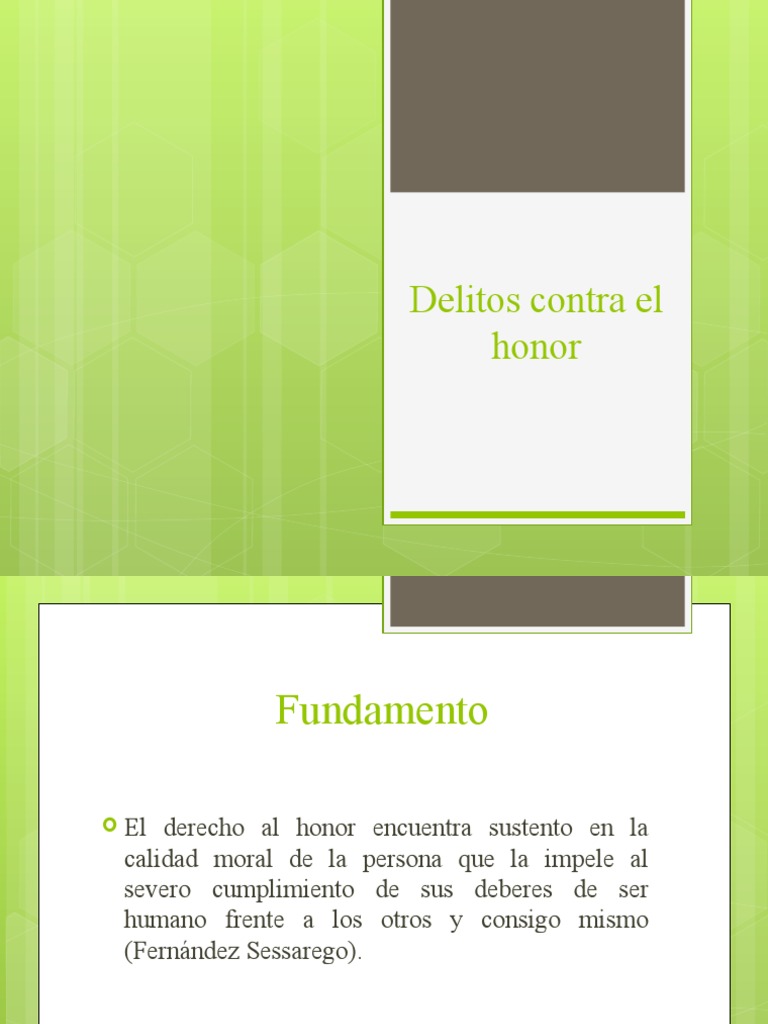 Delitos Contra El Honor | PDF