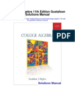 College Algebra 11th Edition Gustafson Solutions Manual