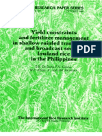 IRPS 132 Yield Constraints and Fetilizer Management in Shallow Rainfed Transplanted and Broadcast Seeded Lowland Rice in the Philippines