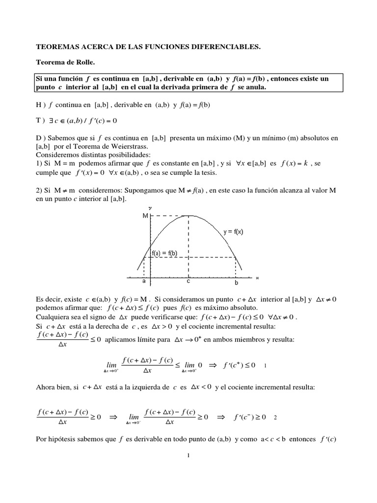 Teoremas de rolle lagrange cauchy download gr tis pdf derivado
