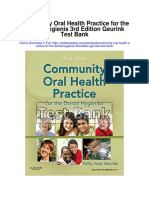 Community Oral Health Practice For The Dental Hygienis 3rd Edition Geurink Test Bank