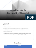 Distribución de Bernoulli y Binomial