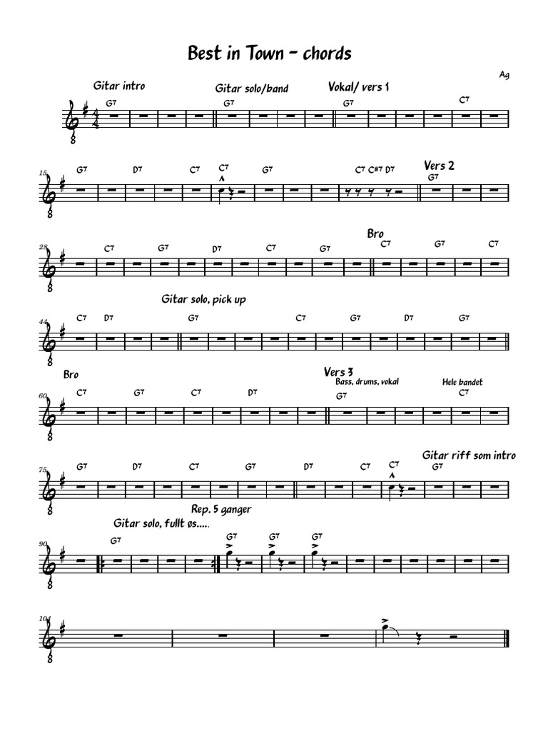 Best in Town - Chords | PDF