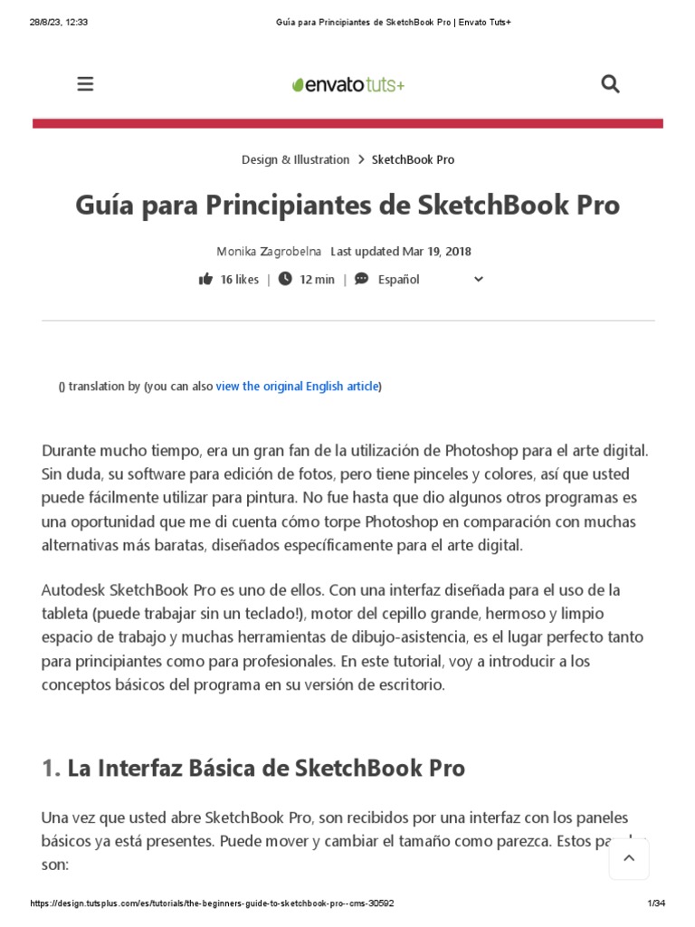 Guía para Principiantes de SketchBook Pro PDF