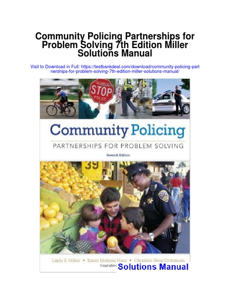 community policing partnerships for problem solving 7th edition pdf
