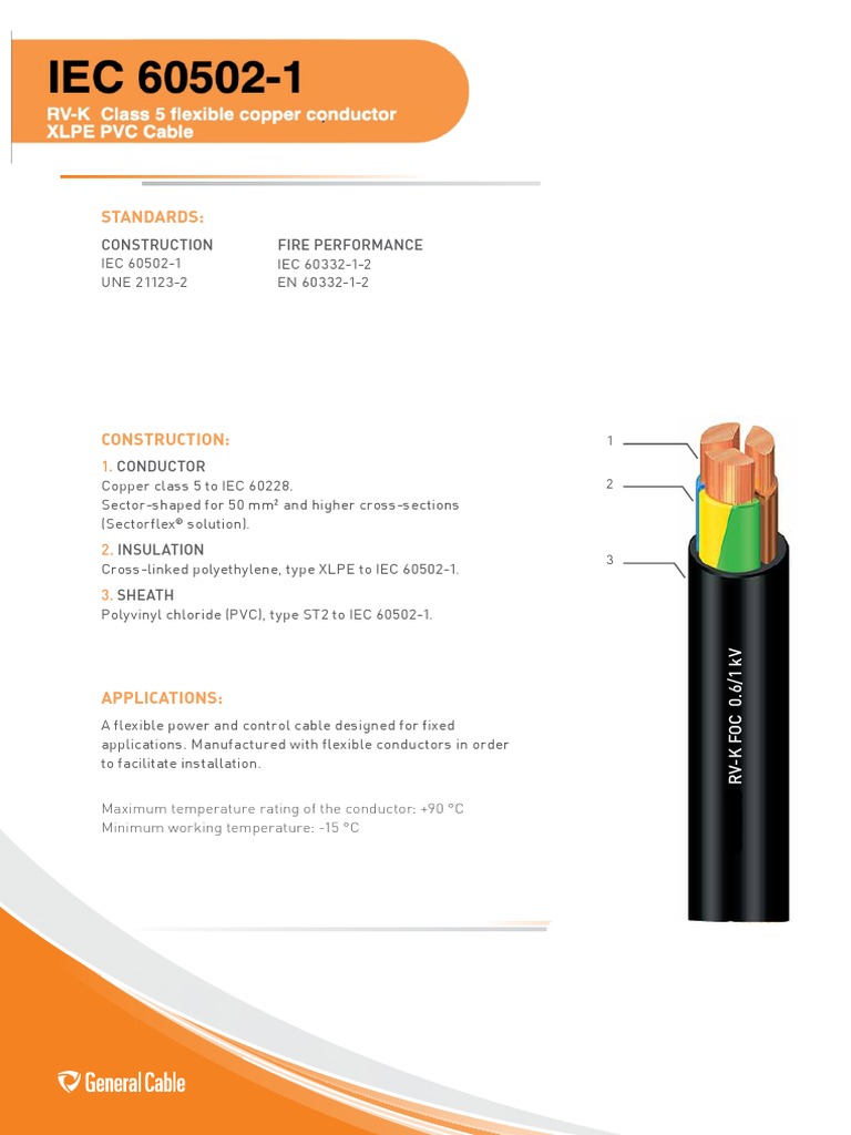 Specificaiton RV-K General Cable | PDF | Electrical Engineering ...