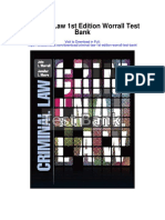 Criminal Law 1st Edition Worrall Test Bank