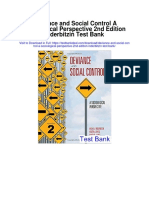 Deviance and Social Control A Sociological Perspective 2nd Edition Inderbitzin Test Bank