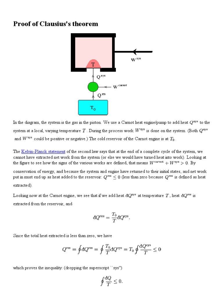 Proof of Clausius's Theorem PDF