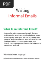 Writing Informal Email