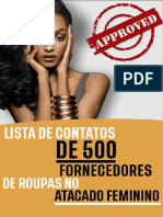 Lista de Fornecedores Só Moda Feminina