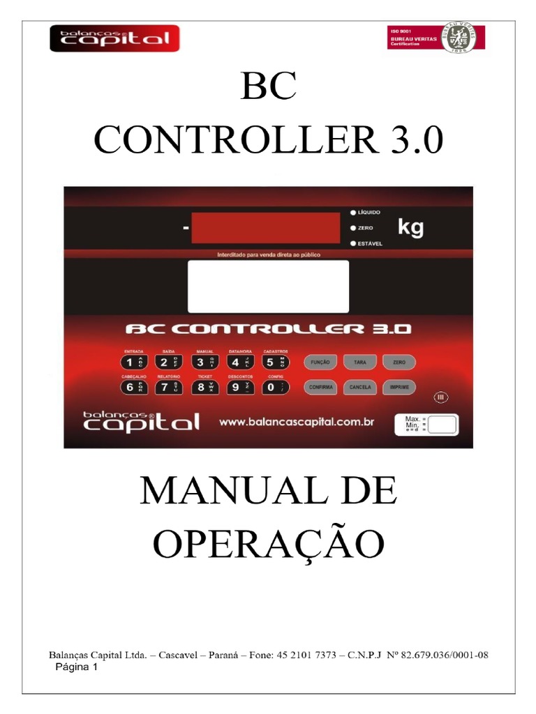 BC CONTROLLER 3.0 MANUAL DE OPERAÇÃO - Manualzz | PDF