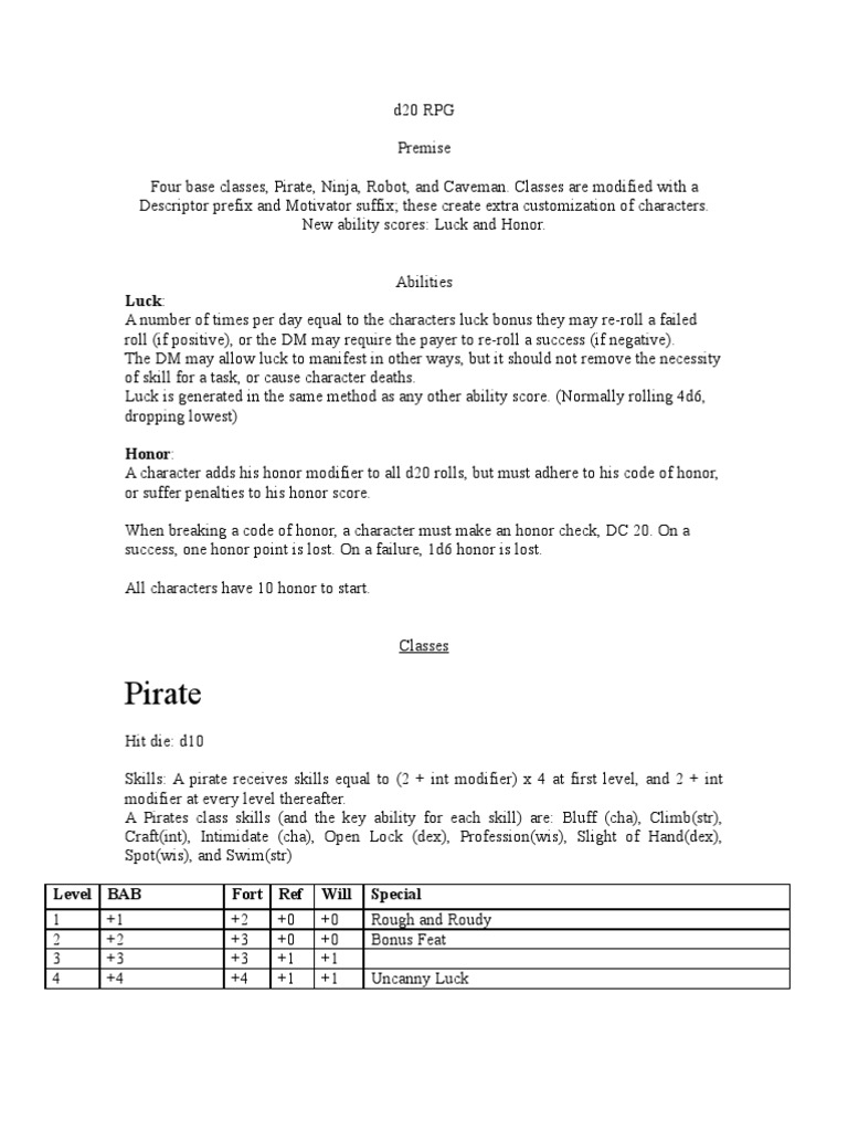 d20 RPG PDF Leisure Sports