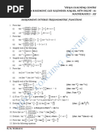 Assginment Inverse Trigonomatric R. D. Sharma