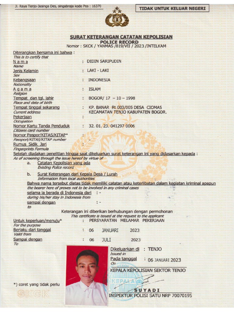 SKCK | PDF