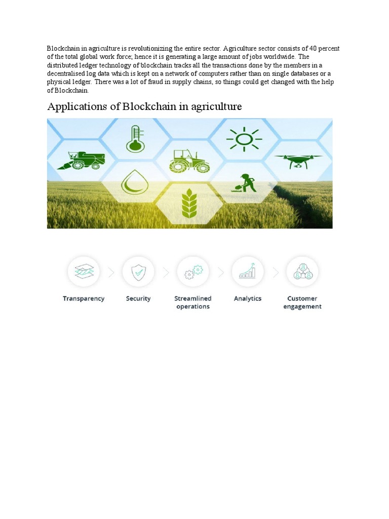 Blockchain in Agriculture Is Revolutionizing The Entire Sector | PDF ...