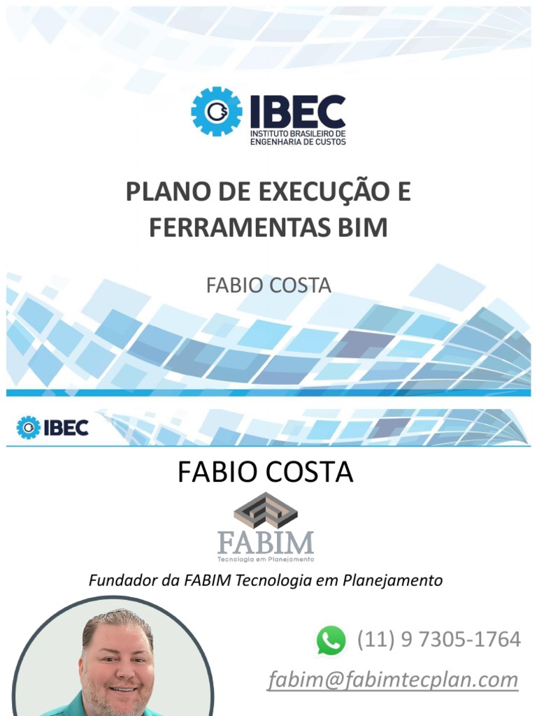 Plano de Execução e Ferramentas Bim - Fabio Costa r00 | Download grátis ...