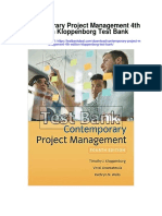 Contemporary Project Management 4th Edition Kloppenborg Test Bank