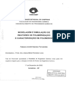 Modelagem E Simulação de Reatores de Polimerização E Caracterização de Polímeros