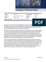 Aviation Investigation Preliminary Report For Aug. 9, 2023, Denali National Park Crash