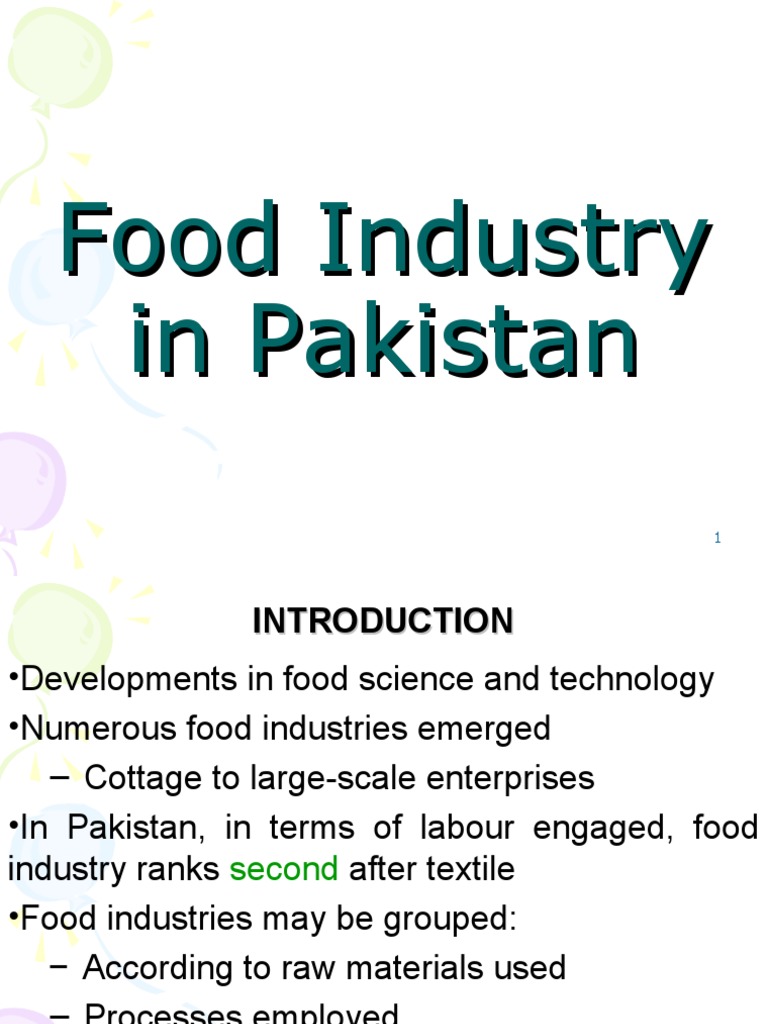 Food Industries in Pakistan PDF Drink Fruit Preserves