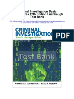 Criminal Investigation Basic Perspectives 12th Edition Lushbaugh Test Bank