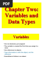 Chapter Two Variables and Data Types