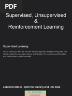 Supervised, Unsupervised & Reinforcement Learning