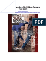 Criminal Procedure 9th Edition Samaha Test Bank